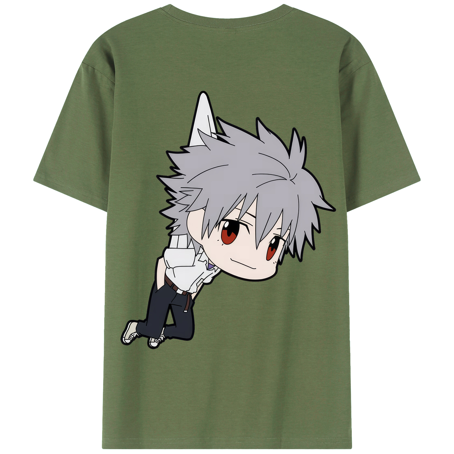 （画像用） EVA 新世紀エヴァンゲリオン 綿100％ メンズ半袖Tシャツ（バックプリント） 通気性